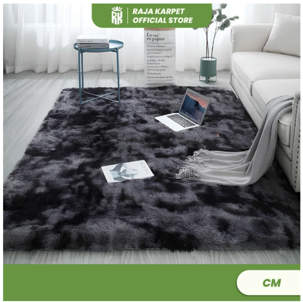 RAJA KARPET - Karpet Bulu Rasfur 90x150CM Karpet Bulu Ombre Anti Rontok Halus Dengan Anti Selip