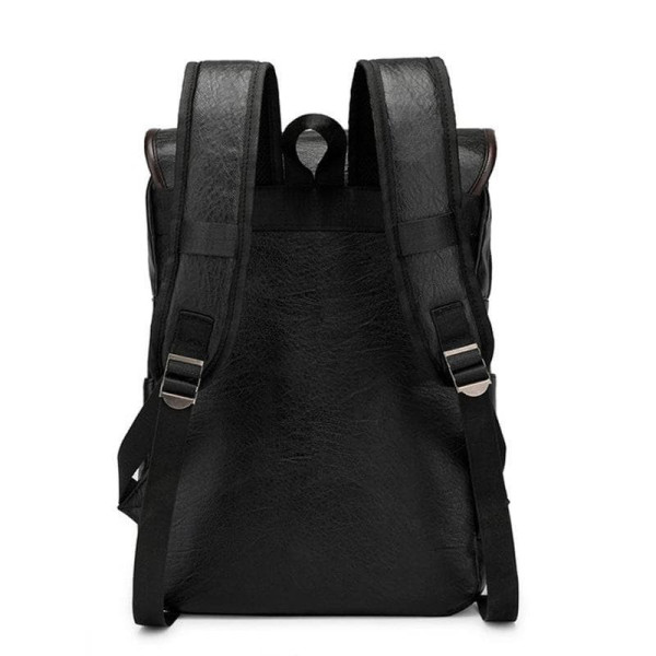 Tas Ransel Punggung Backpack Laptop Travel PU Leather Kulit