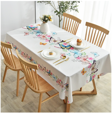 Homecart Taplak Meja Makan 6 Kursi Premium 140 x 200cm Table Cloth Taplak Meja Tamu Anti Air