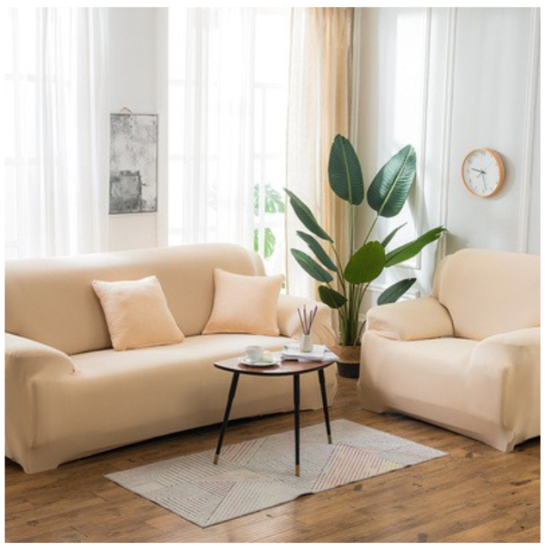 XXMake Cover Sofa Anti Selip Sarung Sofa Pattern Polos Seater 1 2 3 4 Motif Polos Elastic Sarung bantal sofa Cushion Protector Covers