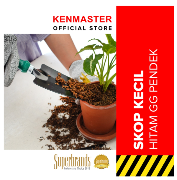 Kenmaster Skop Kecil Gagang Pendek (Hitam) - Sekop Serbaguna Berkebun Dll - SKOP010