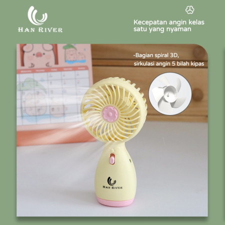 HAN RIVER Kipas angin portable / Kipas angin mini / Mini Fan USB charger HRFS04