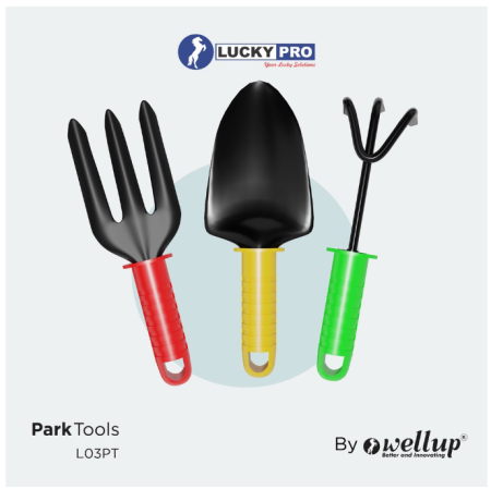LuckyPro Alat Berkebun Gardening Tools Sekop Skop Garukan Garpu Taman Mini Set L03PT