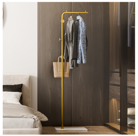 TMALL Gantungan Baju Besi dan Tas Topi Minimalis Multifungsi Alas Marmer