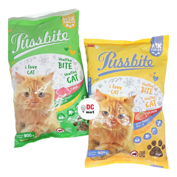 PUSSBITE Cat Food Kemasan 800 Gr / Makanan Kering Kucing Freshpack