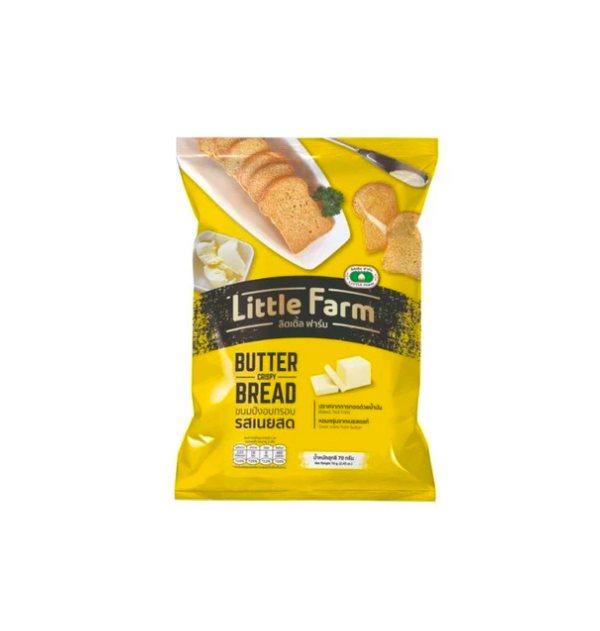 Little Farm Crispy Bread | Thai Snack Import | Roti - Butter 60g