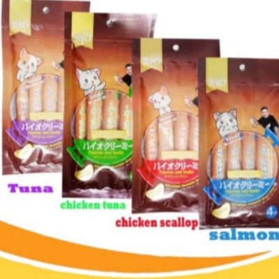 2V2B-I cemilan kucing bio creamy treats 60gr snack untuk kucing 362