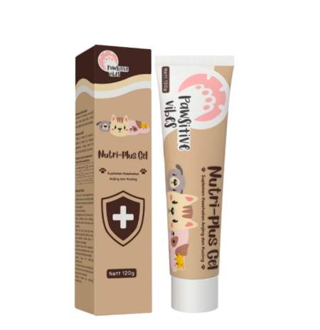 NUTRI PLUS GEL 120g - Suplement For Cat & Dog - Vitamin Anjing Kucing Untuk Menjaga Imunitas, Nafsu Makan, Nutrisi Bulu Dan Kulit