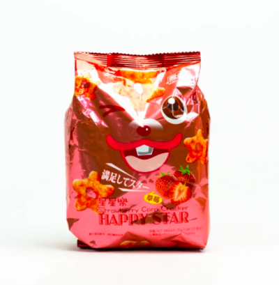 Happy Star Strawberry Corn Cracker 55 gr