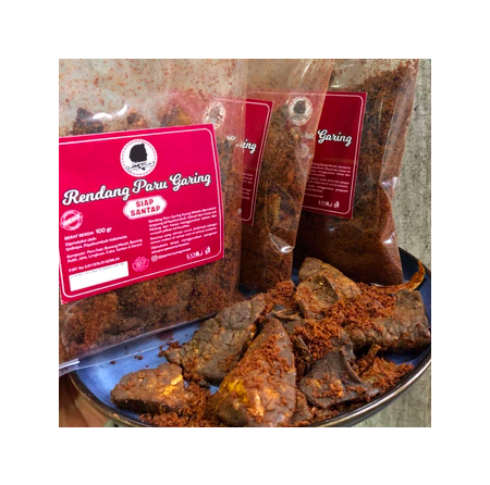 Rendang Paru Kering Garing Siap Saji Cap Jajanan Eyang Wiwiek - 100gr