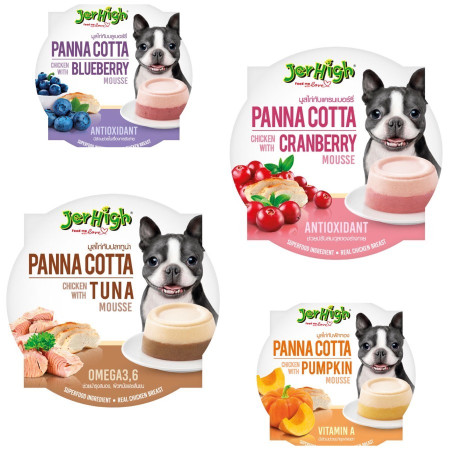 Jerhigh Pannacotta Mousse 70gr Dog Snack Cemilan Anjing - Chic Pumpkin