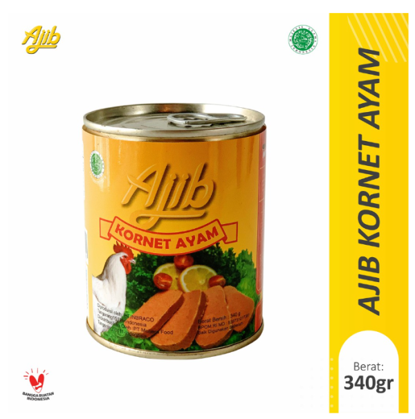 Ajib Kornet Daging Ayam 340gr