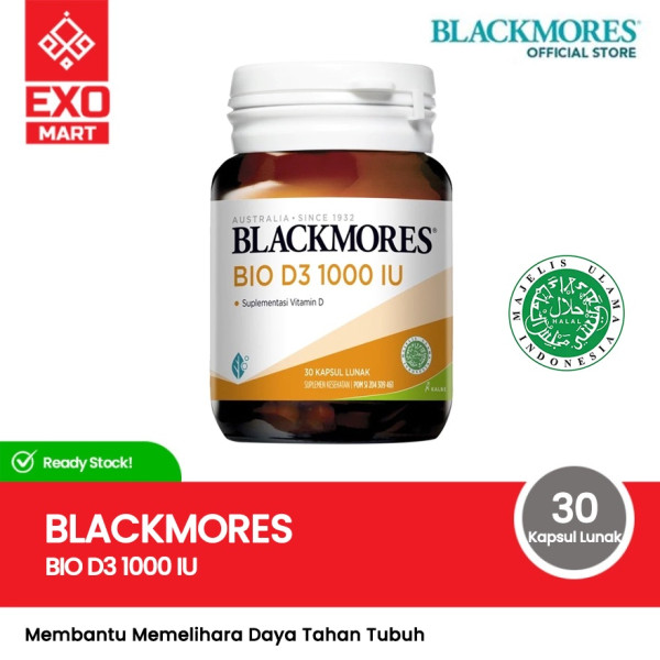 BLACKMORES - BIO D3 1000 IU 30 Kapsul Lunak BPOM Kalbe Vitamin D