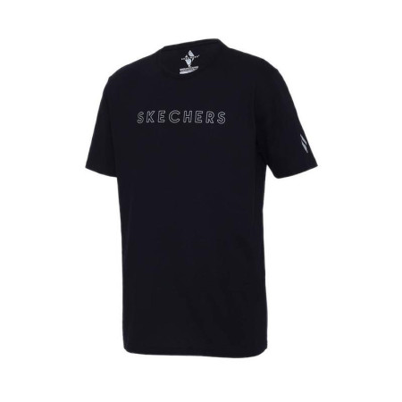 SKECHERS MEN T-SHIRT - BLACK