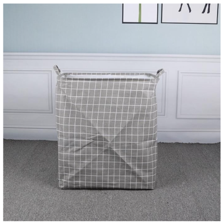 Storage Bag Jumbo 100L Keranjang Baju Tempat Pakaian Mainan Serbaguna - Square Abu