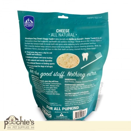 Dog Chew - 30 day Supply HAPPY TEETH CHEESE