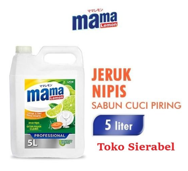 MAMA LEMON Sabun Cuci Piring Dishwash Jeruk Nipis Jerigen 5 Liter