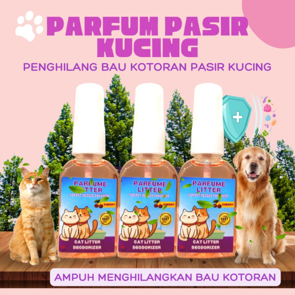 PARFUM PASIR KUCING PENGHILANG BAU KENCING KUCING ANJING 250ML PET ODOR REMOVER SPRAY LITTER BOX