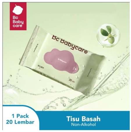 BC BABYCARE TISU BASAH BAYI WET TISSUE BABY WIPES HAND AND MOUTH 20PCS - 1pack 20lembar
