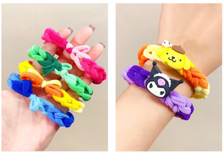KARET SANRIO GRADASI AKSESORIS GELANG ANAK CEWEK IMPORT LUCU FASHION - gradasi green