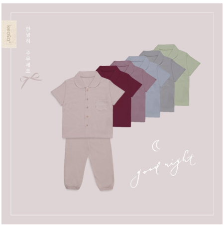 Keola Setelan Anak Piyama Good Night / Setelan Anak Kasual Premium - Smoke, 1T