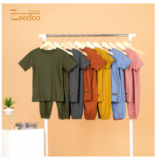 Setelan Baju Anak Jogger set 1-7 Tahun Premium Cotton 24s - OLIVE, S USIA 1-2 THN