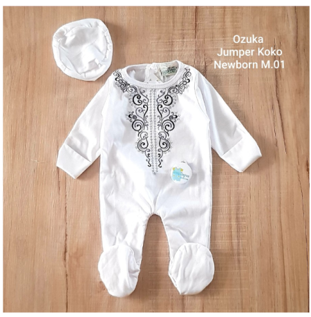 Baju Muslim Aqiqah Jumper Koko Newborn Bayi Laki-Laki Ozuka M.01