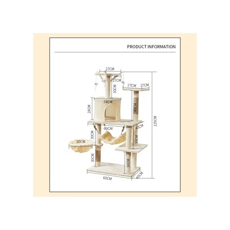 Cat Tree Cat Rumah Villa Kandang Kucing Elegant Cat Scratcher Kucing Cat House Mainan Kucing Cakaran Cats Tree