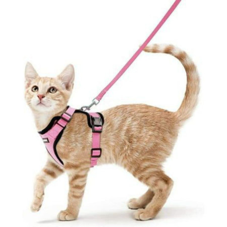 Tali Harness Kucing rompj Tali Harness Cat Rompi baju Kucing polos