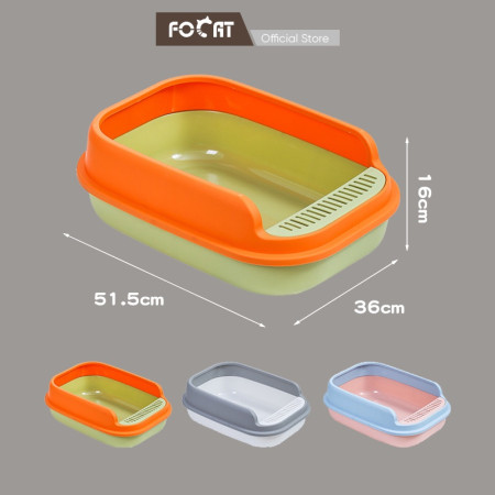 Cat Litter Box M20 Toilet Kucing Tempat Bak Pasir Kucing Litter Box Kucing Kotak Free Sekop