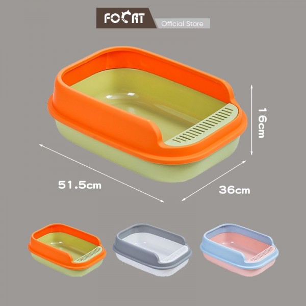 Cat Litter Box M20 Toilet Kucing Tempat Bak Pasir Kucing Litter Box Kucing Kotak Free Sekop