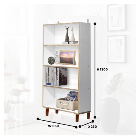 Mobeliving - Furniture Rak Buku serbaguna 4 tingkat