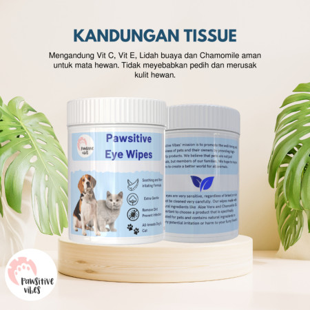 Tisu Basah Pembersih Tear Stain / Noda Air Mata Kucing ALOE VERA TEAR STAIN REMOVER TISSUE CAT