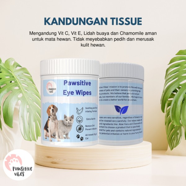 Tisu Basah Pembersih Tear Stain / Noda Air Mata Kucing ALOE VERA TEAR STAIN REMOVER TISSUE CAT