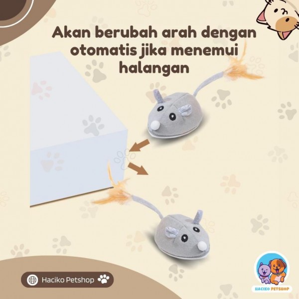 Mainan Kucing Tikus Charger Kabel USB Untuk Hewan Peliharaan Jalan Otomatis Self Pet Cat toy Interaktif