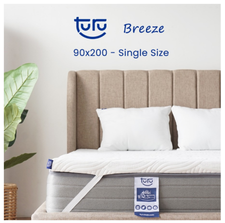 Topper Premium TURU Breeze Natural Latex 5cm - Medium Firm Feel - 90x200
