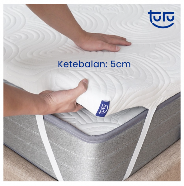 Topper Premium TURU Breeze Natural Latex 5cm - Medium Firm Feel - 90x200