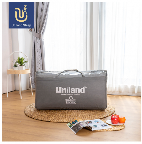 Kasur Lipat Uniland Sleep 90x200 / Travel Bed Mattress BONUS Tas - Grey