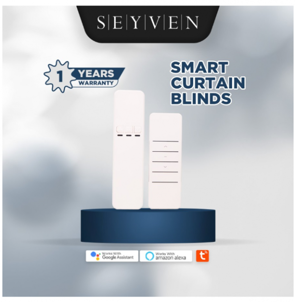SEYVEN Smart Curtain Motorized Roller Blind Wifi Pembuka Tirai Gulung