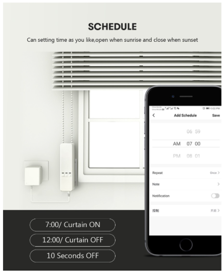 SEYVEN Smart Curtain Motorized Roller Blind Wifi Pembuka Tirai Gulung