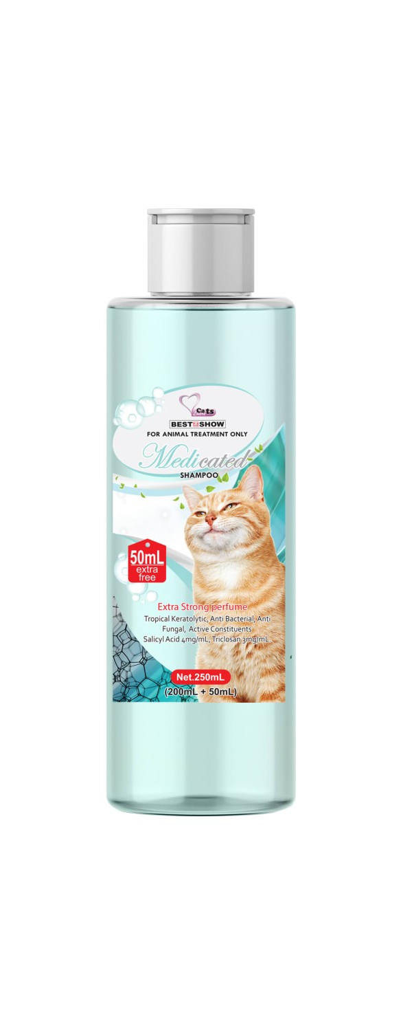 Best In Show Shampo Cat Medicated Shampoo 1 pcs x 250 ml