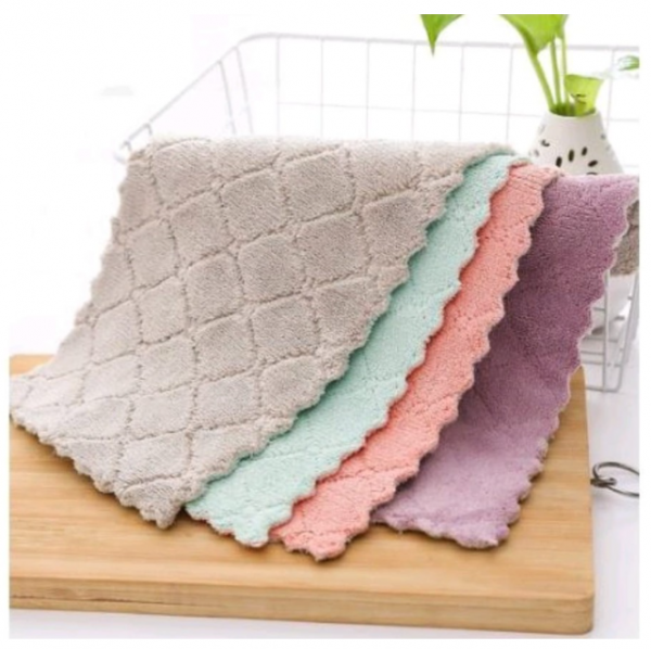 Kain Lap Dapur Meja Piring Anti Minyak Microfiber Kitchen Towel - KAIN LAP
