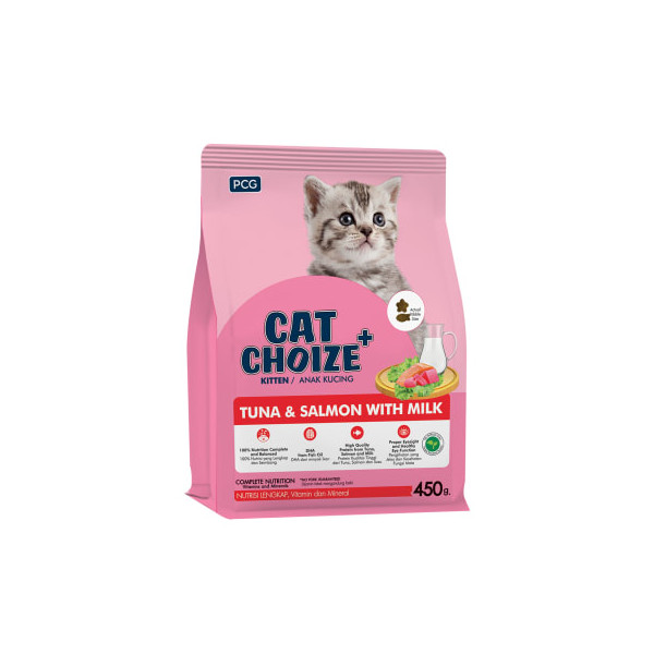 Cat Choize+ Kitten Tuna&Salmon With Milk 1 bag x 450 g