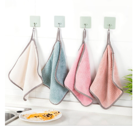 SUPERMALL Kain Lap Tangan - Kain Lap Gantung Meja Piring / Lap Dapur - Putih