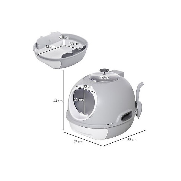 Litter Box Kotak Pasir Kucing Tertutup Deluxe