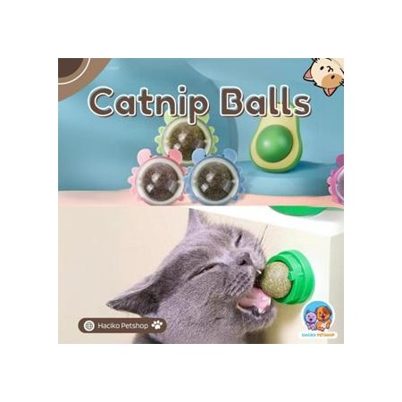 Catnip Kucing Anti Stress Alpukat Balls Makanan Hewan Berputar Bola/Cat Mint Ball Catnip