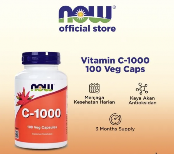 NOW Foods, Vitamin C-1000, 100 Veg Capsules