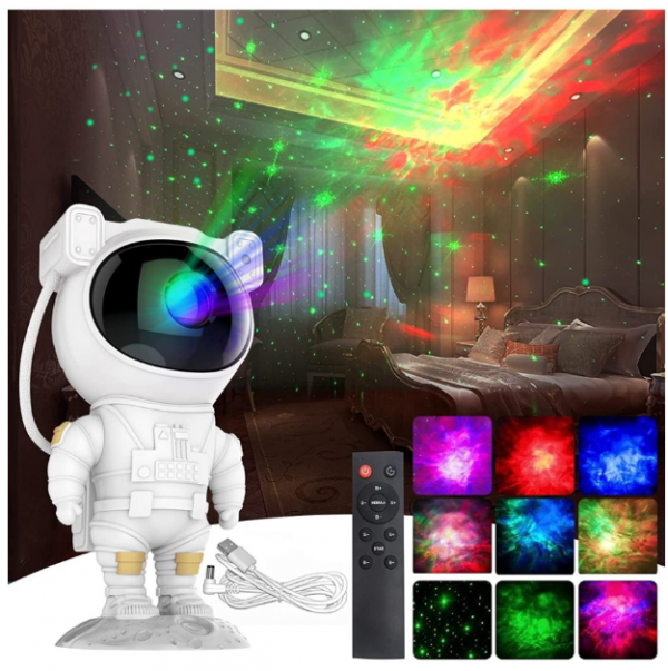 Lampu Tidur Proyektor Astronaut Langit Malam Bintang Galaxy Nebula - POLOS