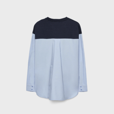 STRADIVARIUS SWEATSHIRT KEMEJA KONTRAS - NAVY