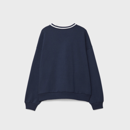 STRADIVARIUS SWEATSHIRT KONTRAS - NAVY